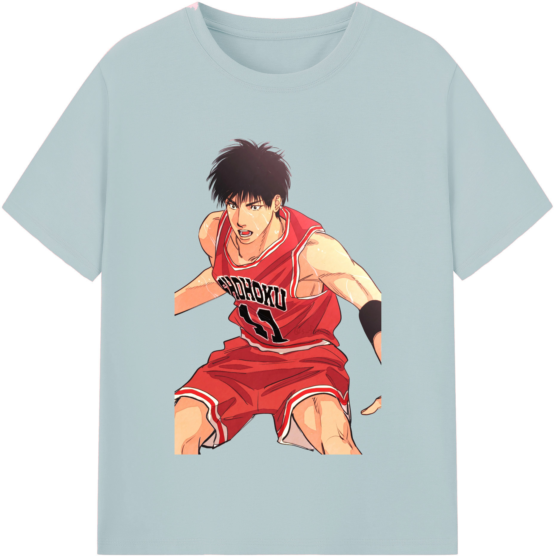 SLAM DUNK／スラムダンク 綿100％半袖Tシャツ（フロントプリント）